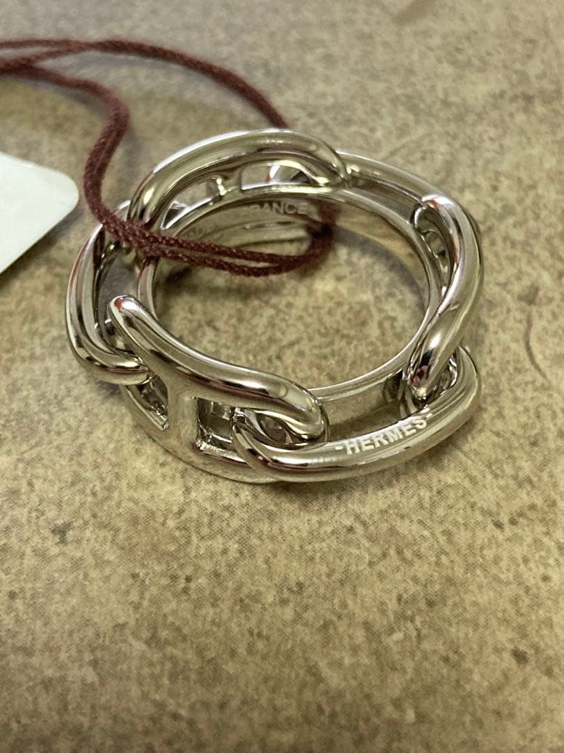 【HERMES】新品未使用 スカーフリング レガート パラディウム シルバー