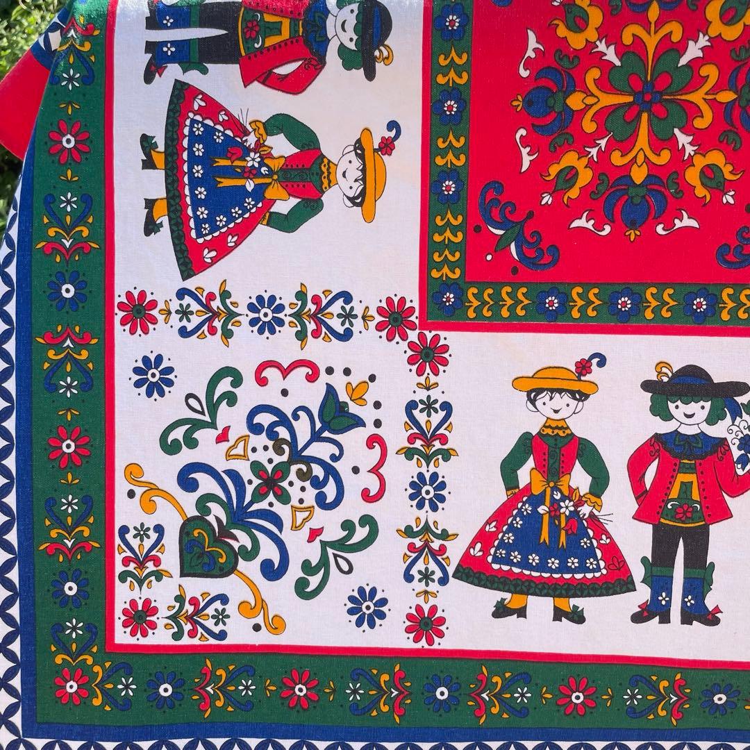 チロリアン マルチカバー オーストリア クロス 敷物 民族 生地 テーブルクロス