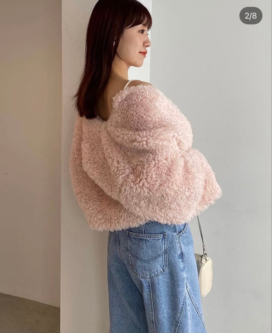 snidel ショートボアコート (ピンク)