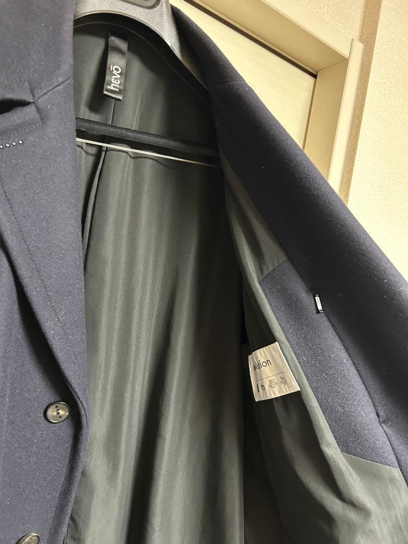 hevo ネイビー チェスターコート　50