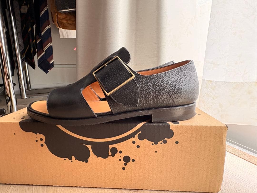 【美品】フラテッリジャコメッティ　サンダル 黒41サイズ（26cm）