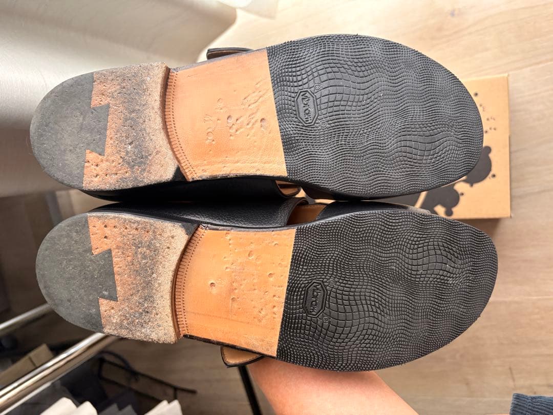 【美品】フラテッリジャコメッティ　サンダル 黒41サイズ（26cm）