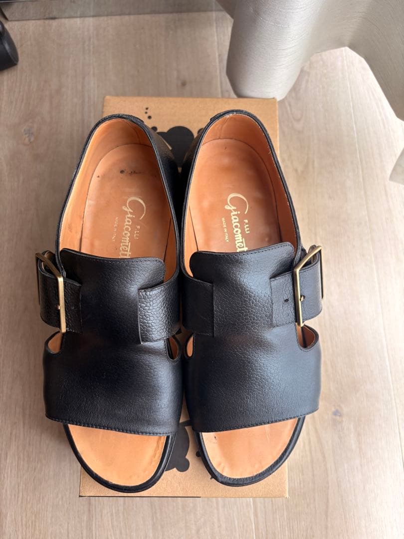 【美品】フラテッリジャコメッティ　サンダル 黒41サイズ（26cm）