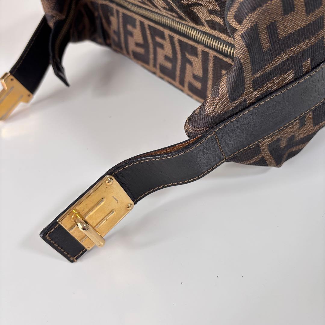 FENDI フェンディ ズッカ バニティバッグ ポーチ ブラウン