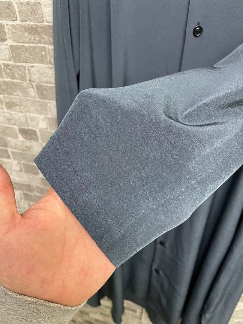 美品　Y's ダークブルー シャツワンピース　テンセルシャツ　希少