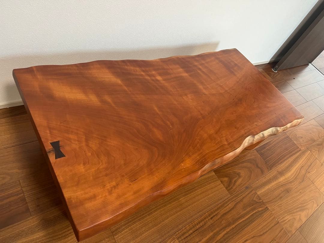 ブラックチェリー　一枚板　ローテーブル