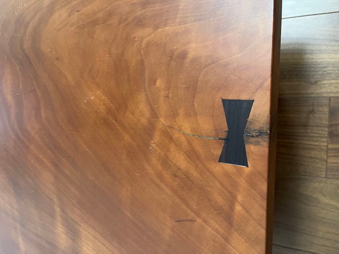 ブラックチェリー　一枚板　ローテーブル