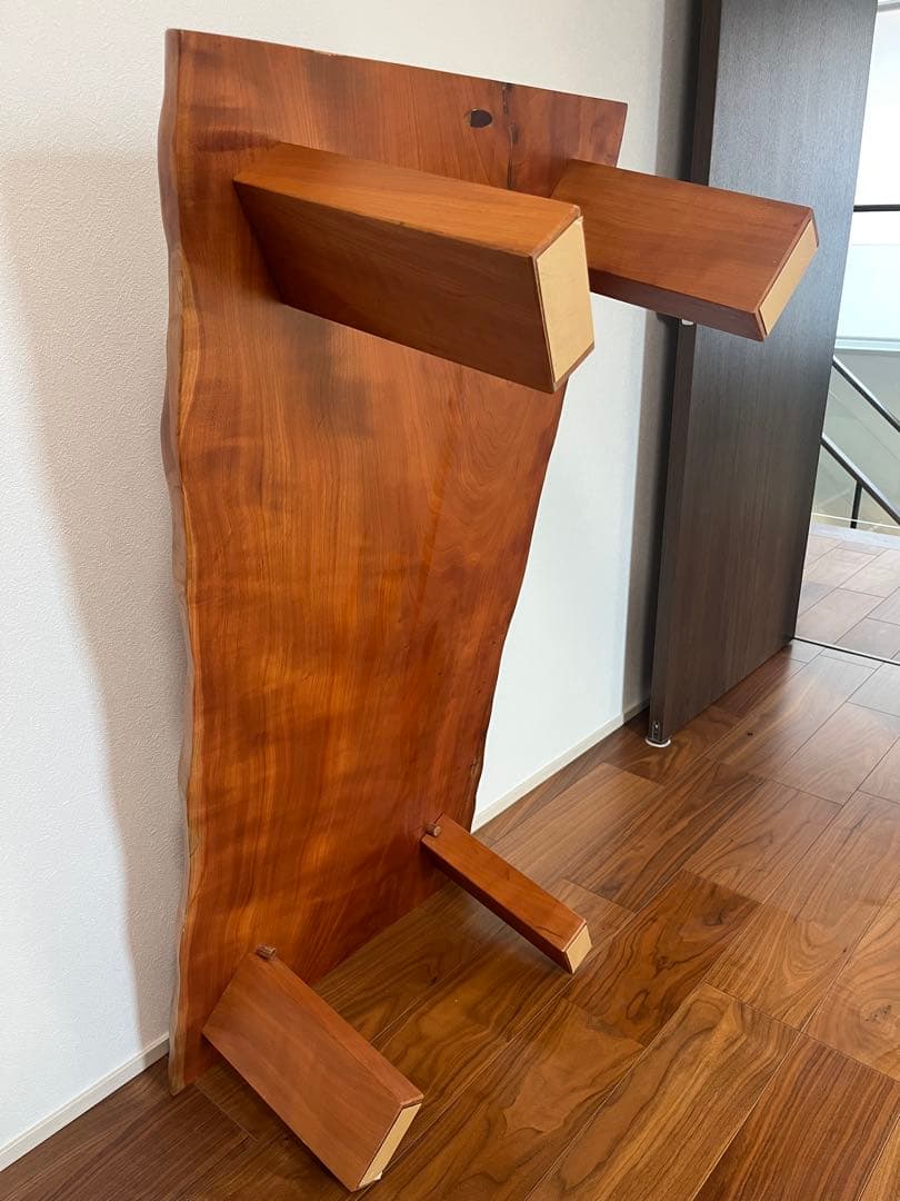 ブラックチェリー　一枚板　ローテーブル