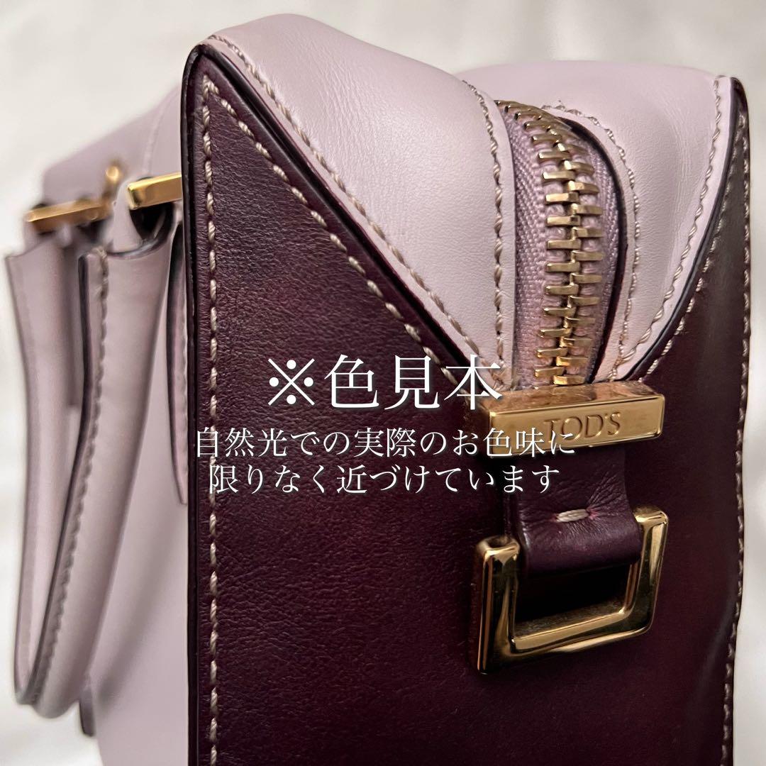 ◇レア美品◇トッズ　Dキューブ　2wayミニショルダーバッグ　バイカラー　レザー