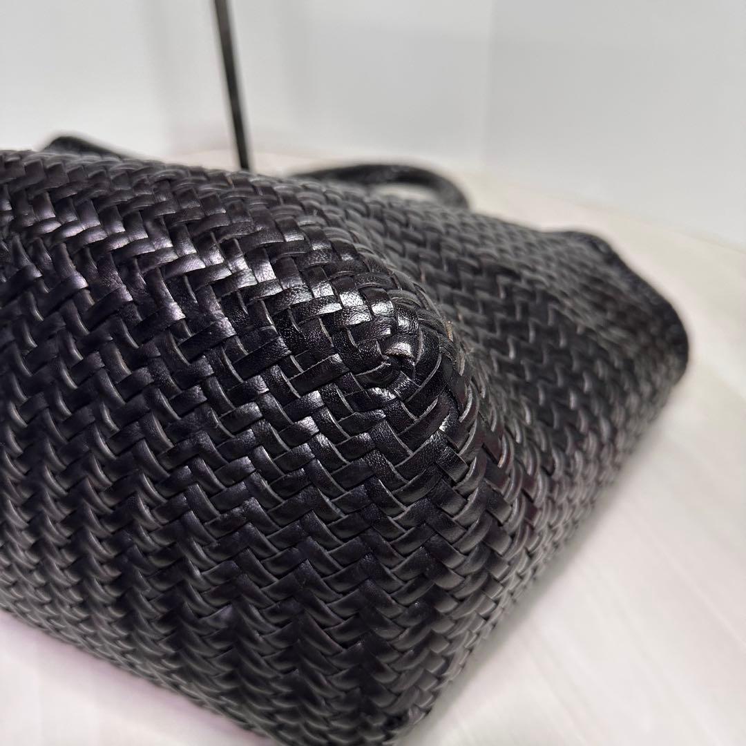 極美品☆ドラゴンディフュージョン☆トートバッグ☆ブラック☆本革☆バンブー