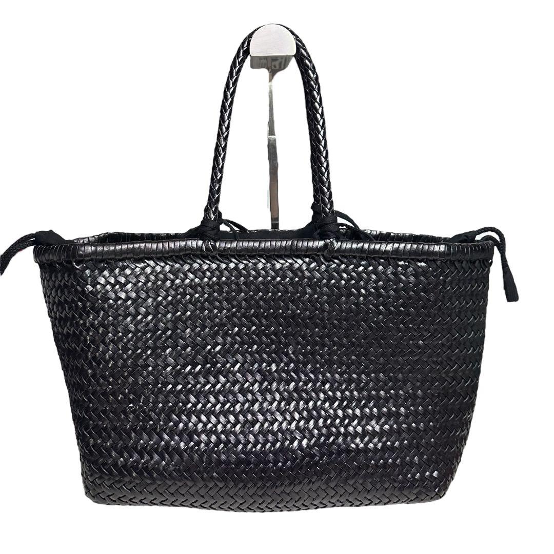 極美品☆ドラゴンディフュージョン☆トートバッグ☆ブラック☆本革☆バンブー