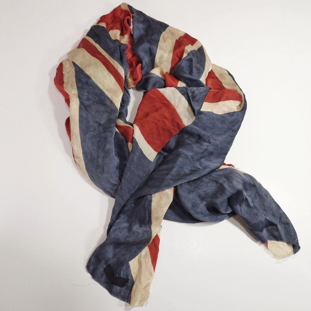 イフシックスワズナイン ストール ユニオンジャック 大判 ルグランブルー