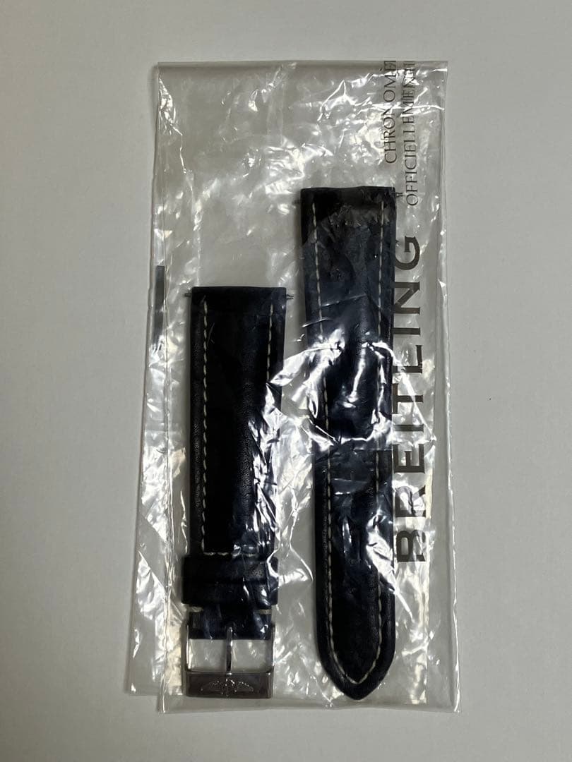 ブライトリング BREITLING 純正 レザーベルト カーフ 黒 ブラック