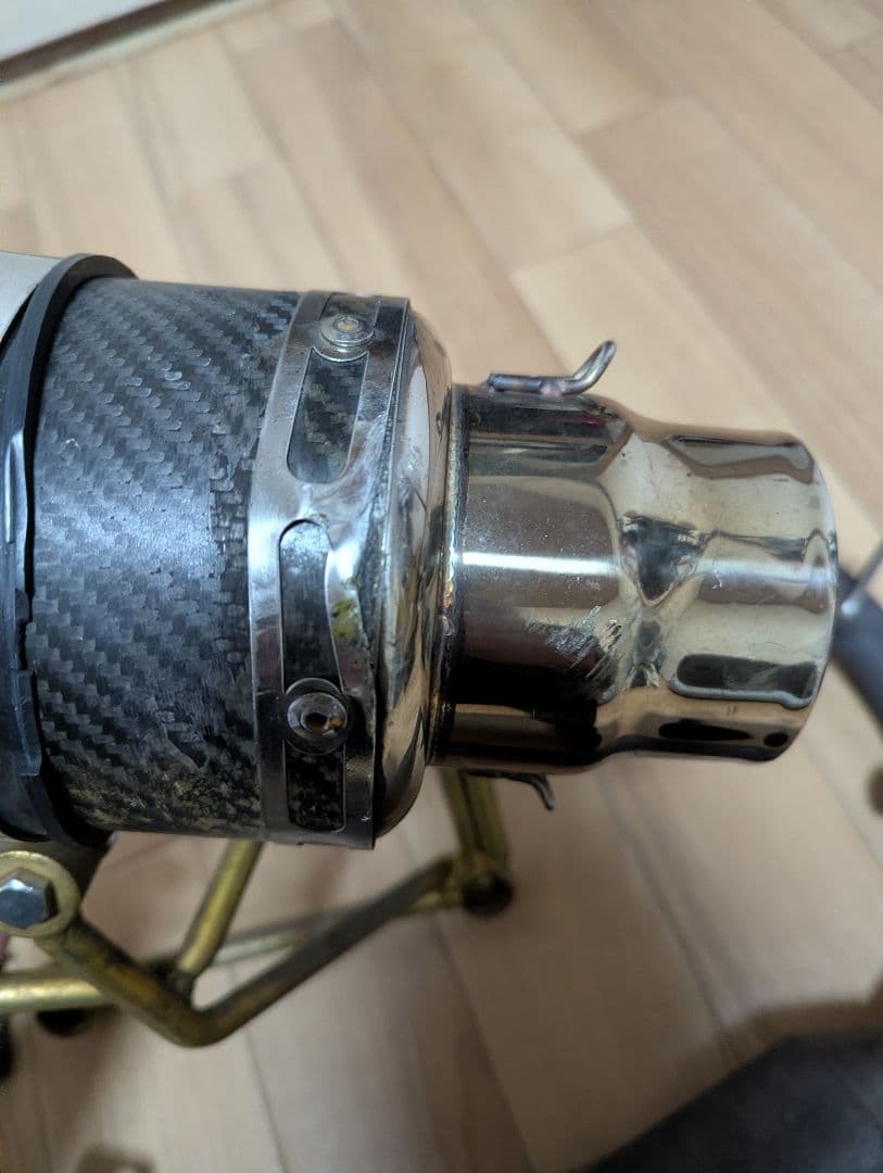 マジェスティ250、4D9かち上げマフラー社外