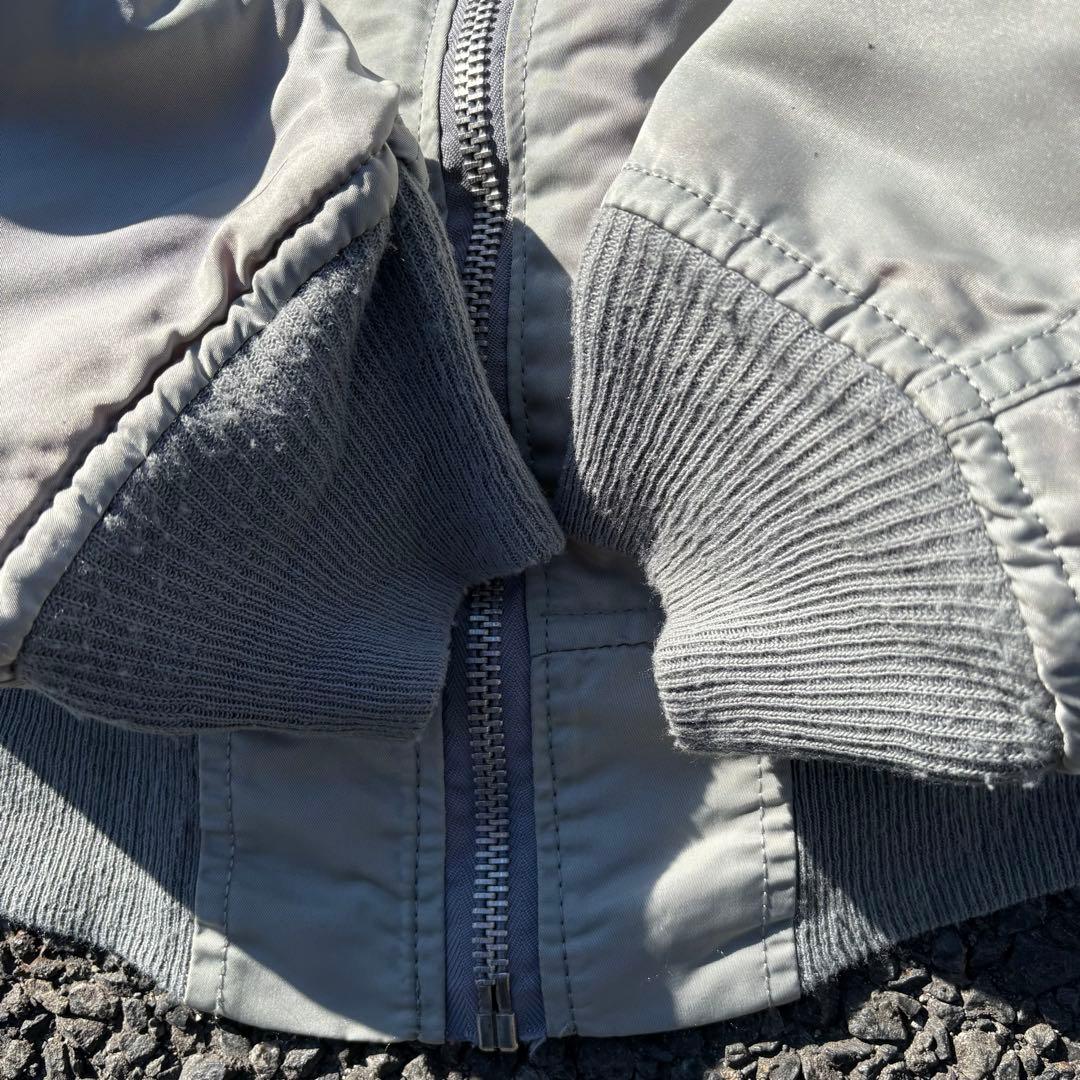 USAF MA-1 70s ALPHA フライトジャケット XL シルバー