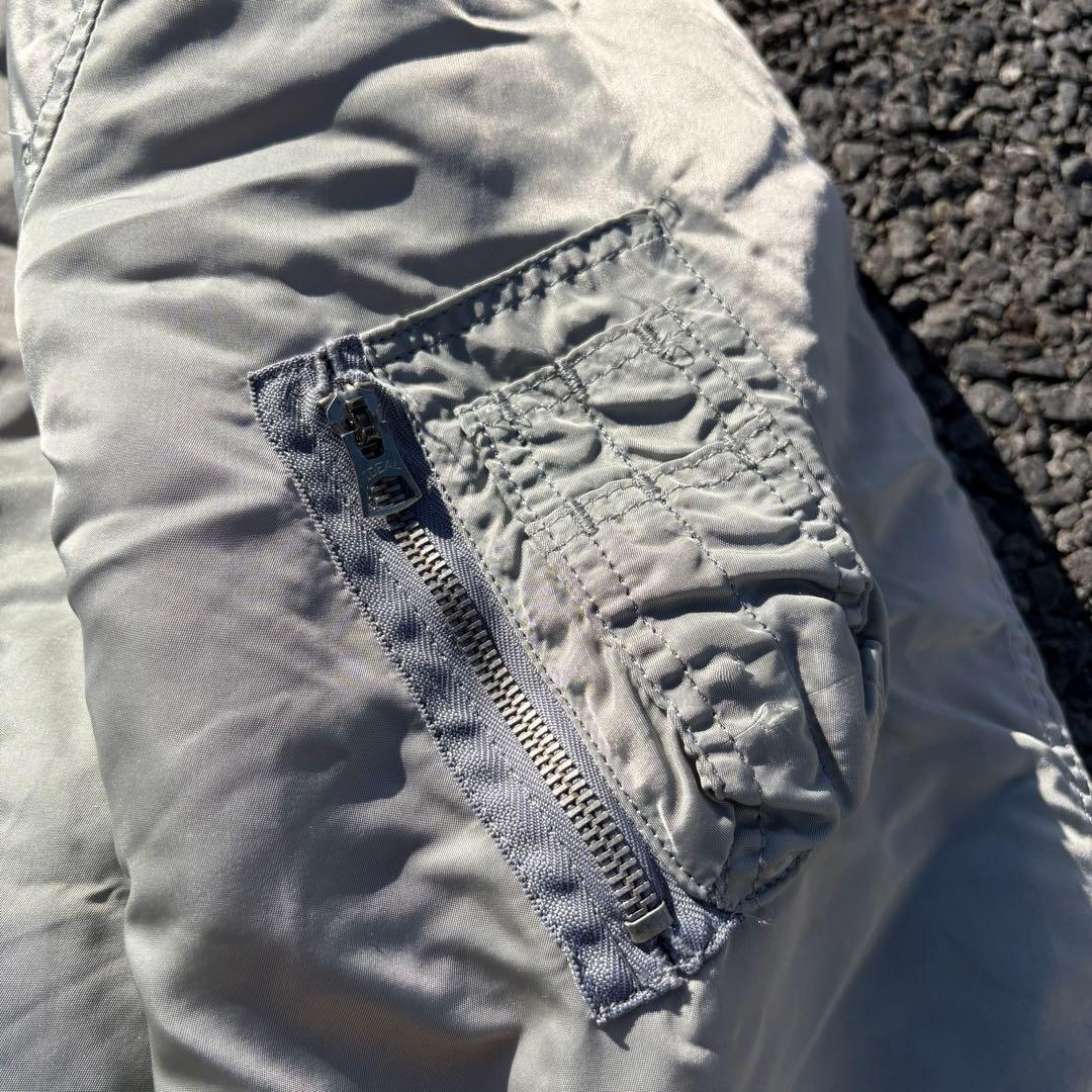 USAF MA-1 70s ALPHA フライトジャケット XL シルバー