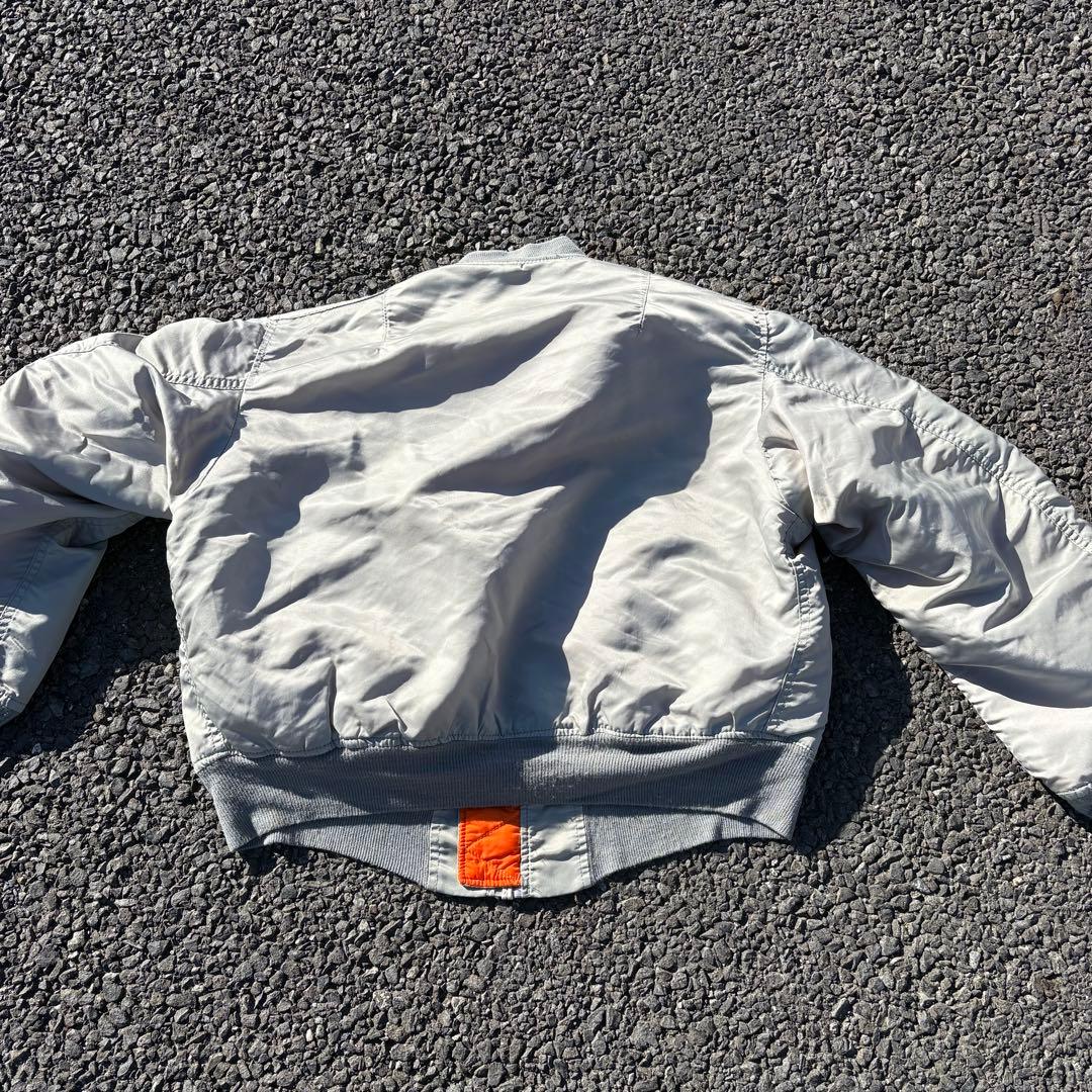 USAF MA-1 70s ALPHA フライトジャケット XL シルバー