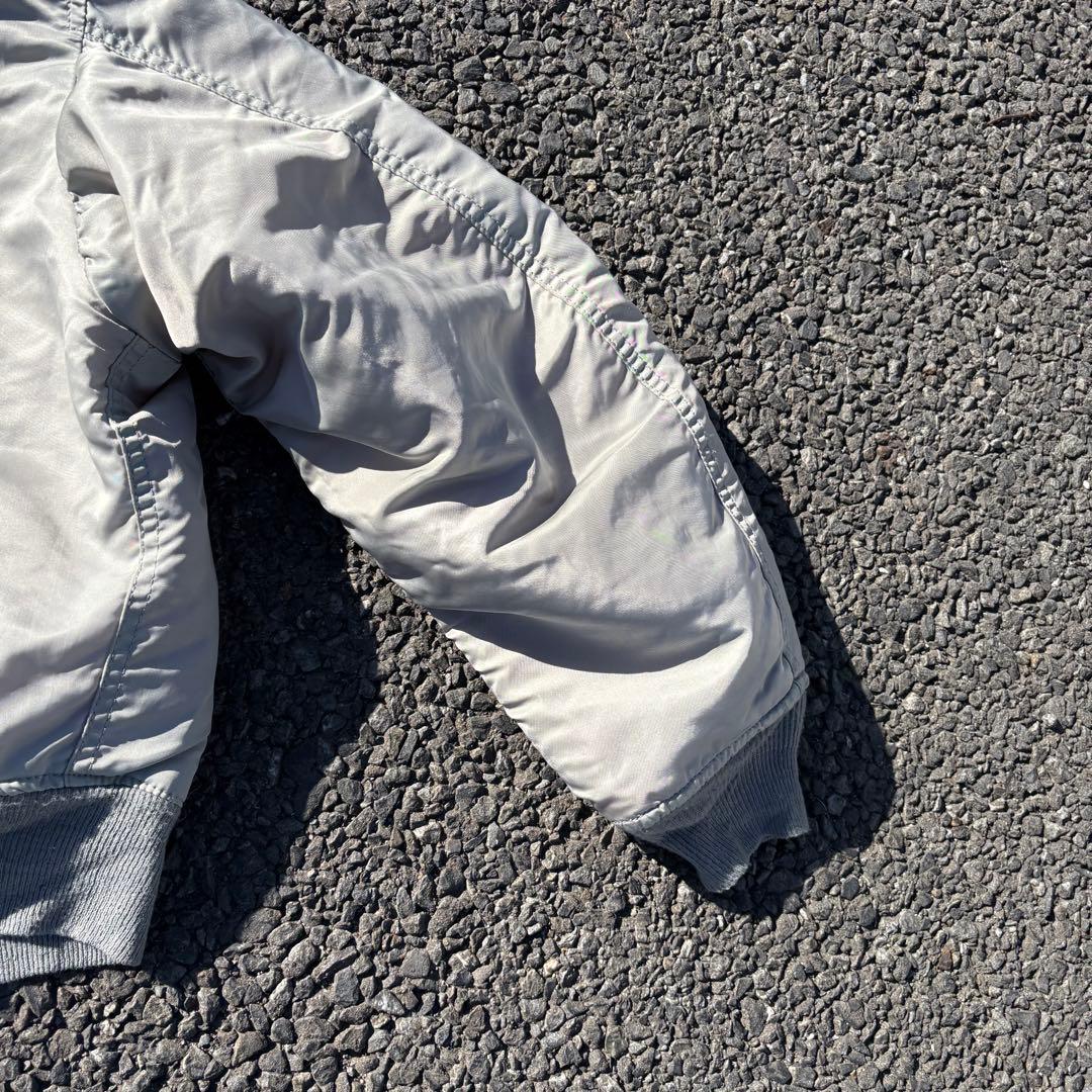 USAF MA-1 70s ALPHA フライトジャケット XL シルバー