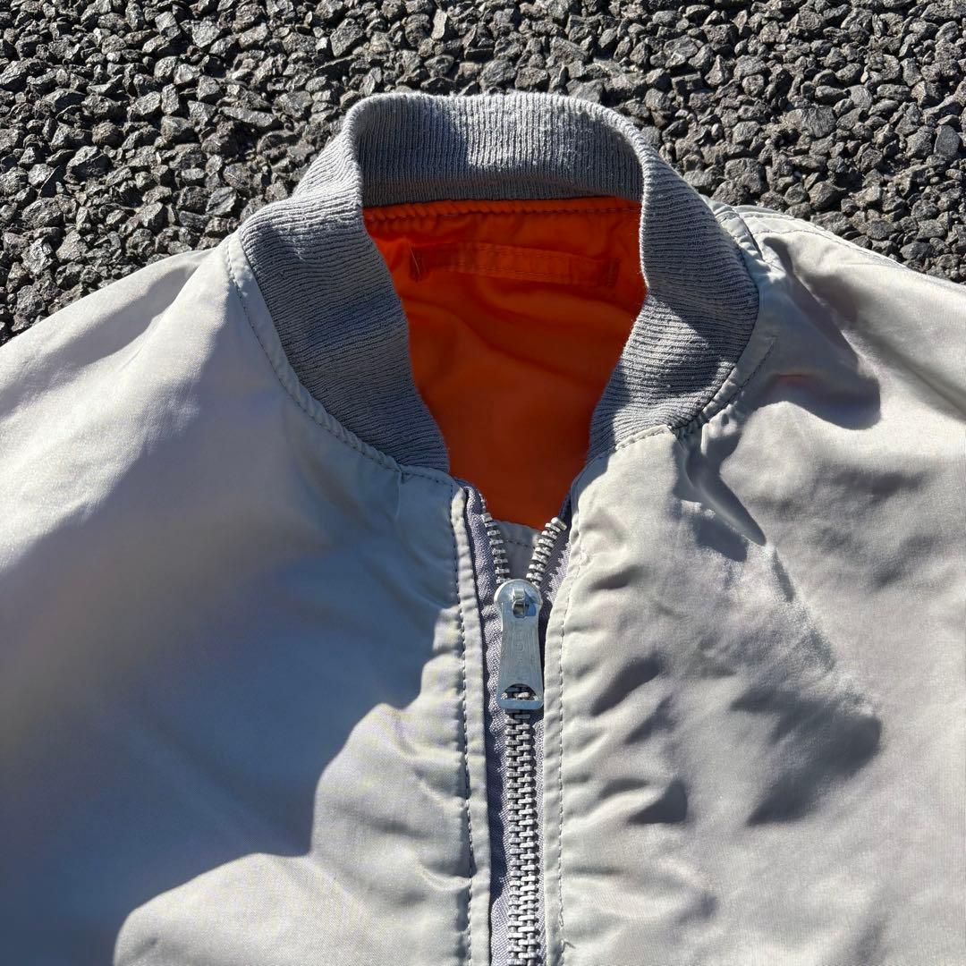 USAF MA-1 70s ALPHA フライトジャケット XL シルバー