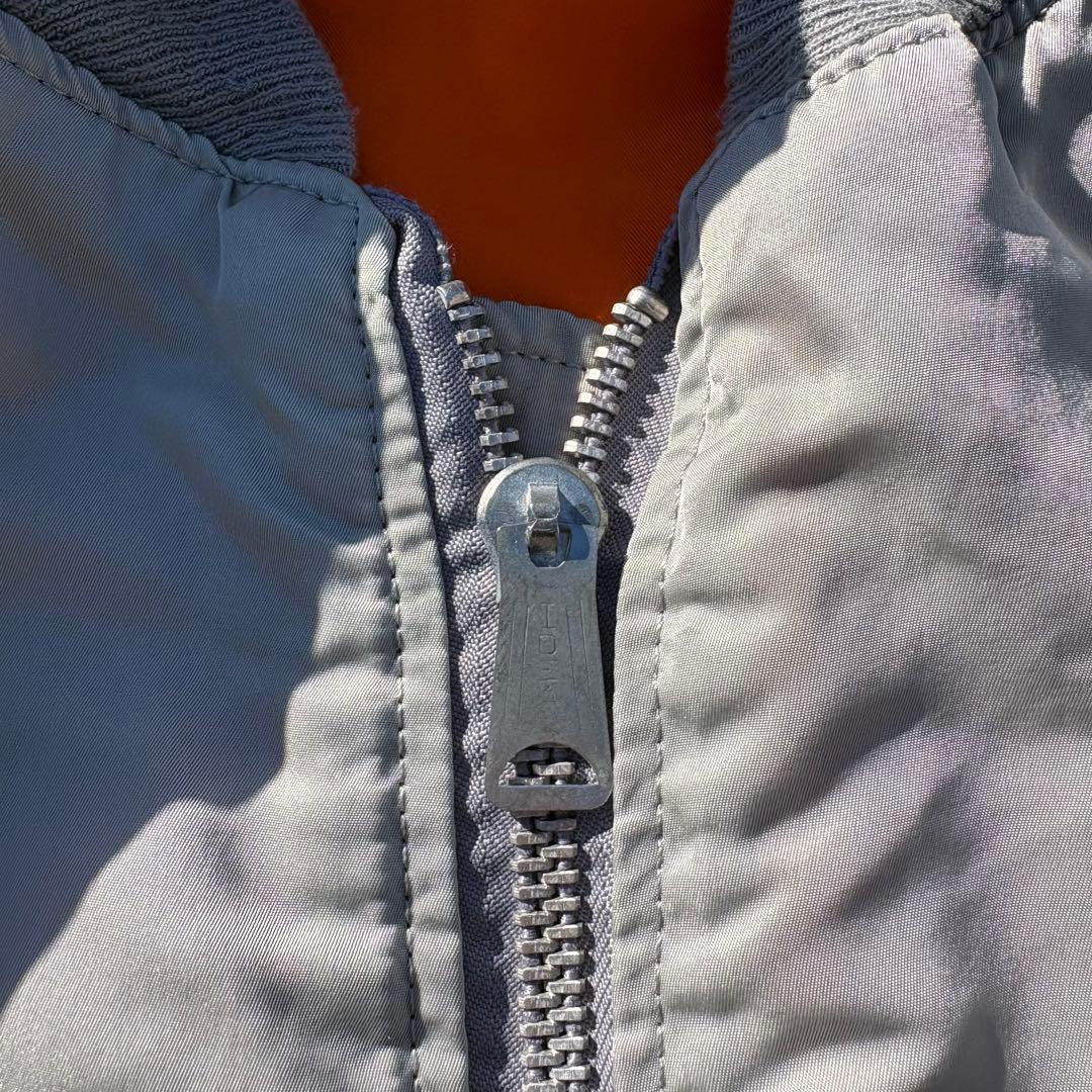 USAF MA-1 70s ALPHA フライトジャケット XL シルバー