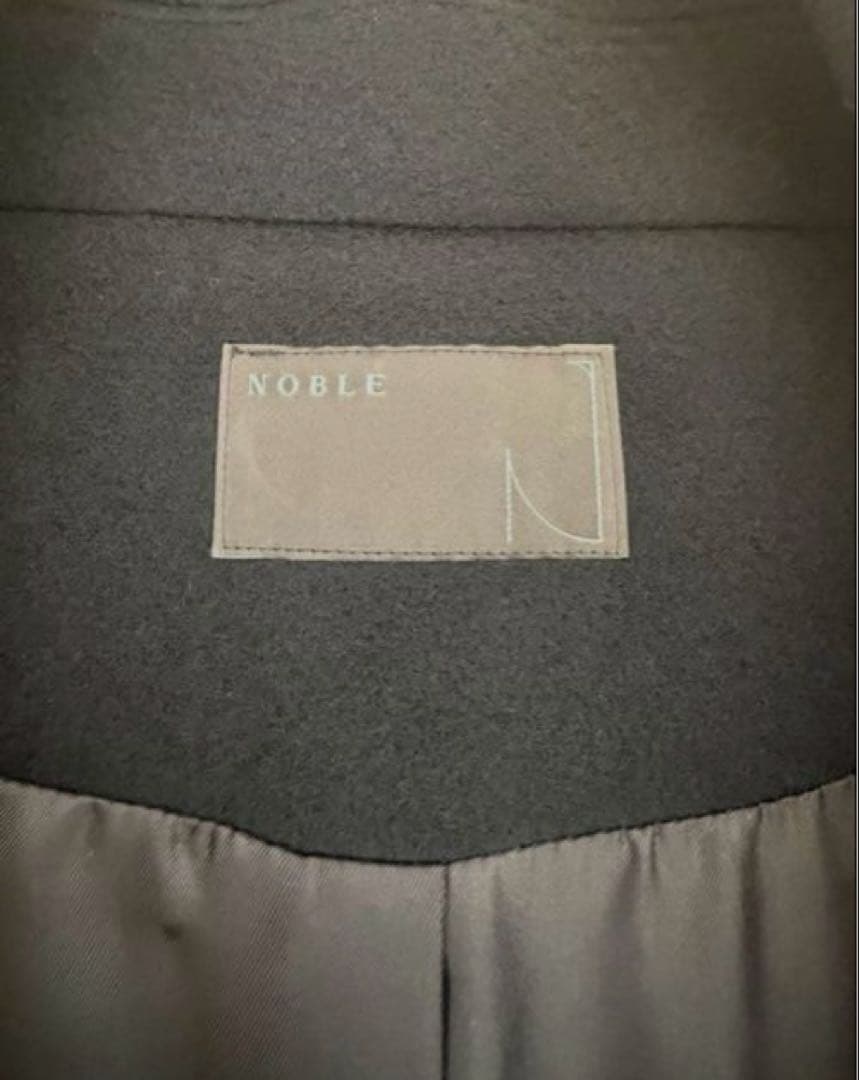 美品✨早い者勝ち❣️【NOBLE】 スタンドカラー　オーバーコート　黒