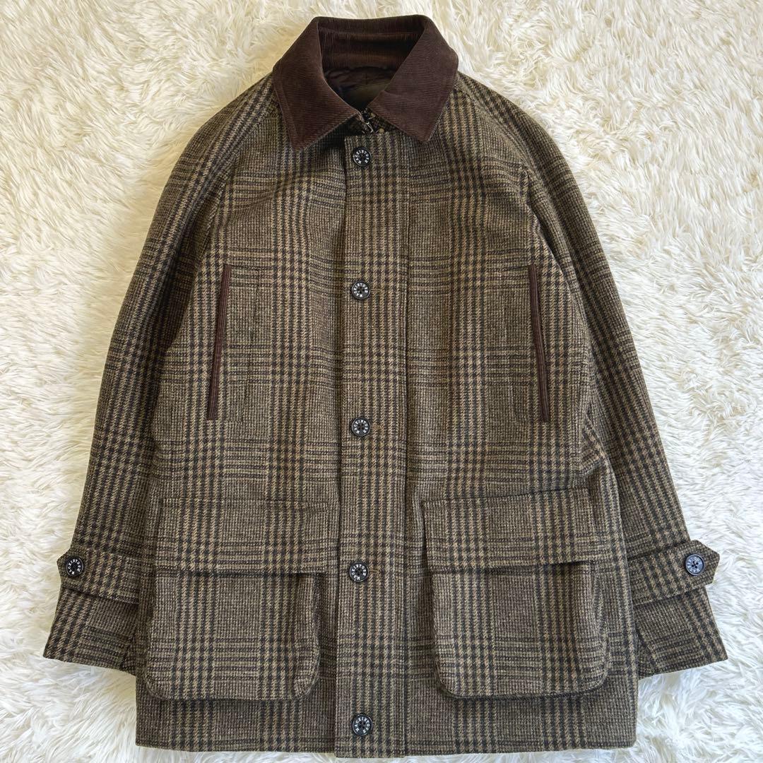 ✨美品✨マッキントッシュ グレンチェック ウールコート キルティング L