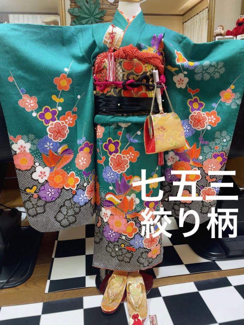 七五三7歳様　お着物、小物新品フルセット