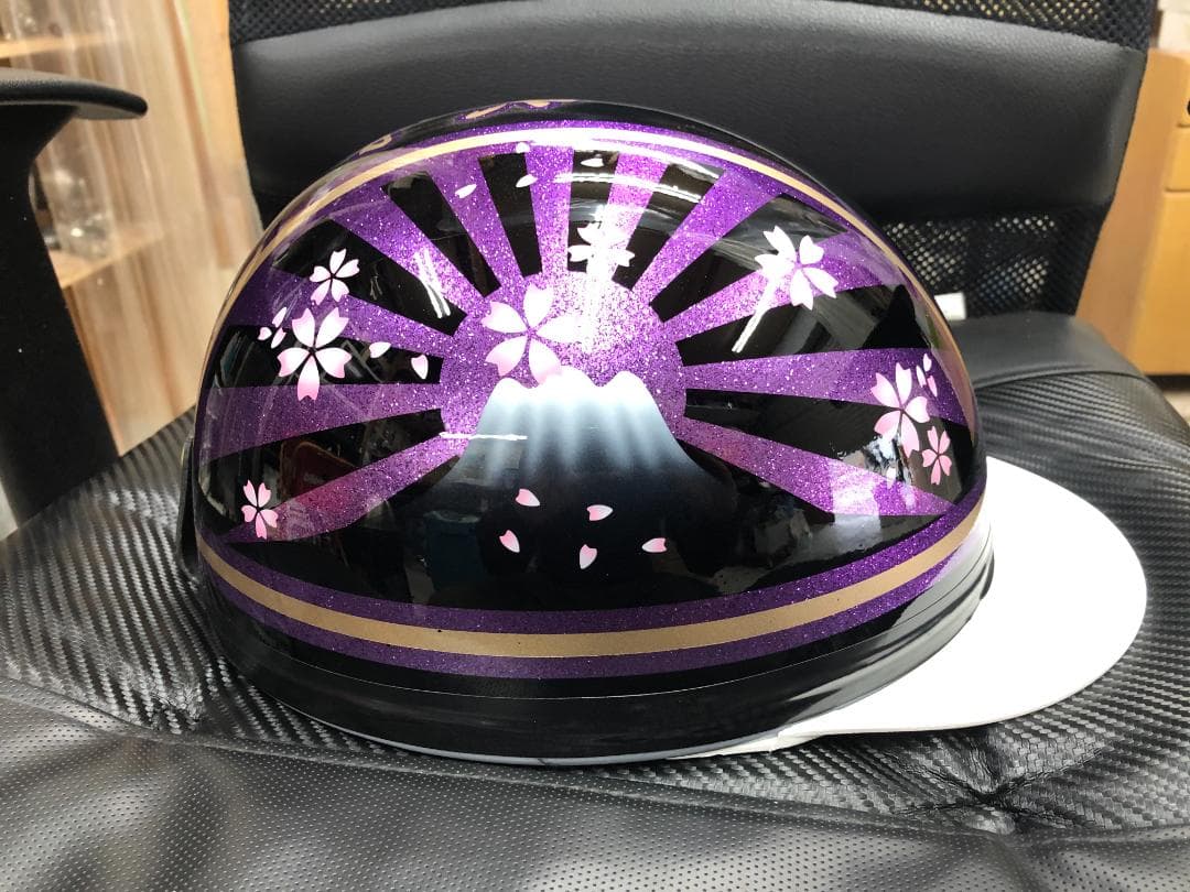 コルク半　カスタム　富士日章　三つボタン　黒紫　ラメ　桜　高級クリヤ　送料無料