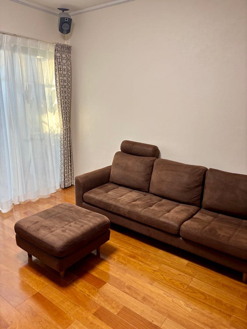 送料込 オノエファニチャー ソファセット オットマン/ヘッドレスト付