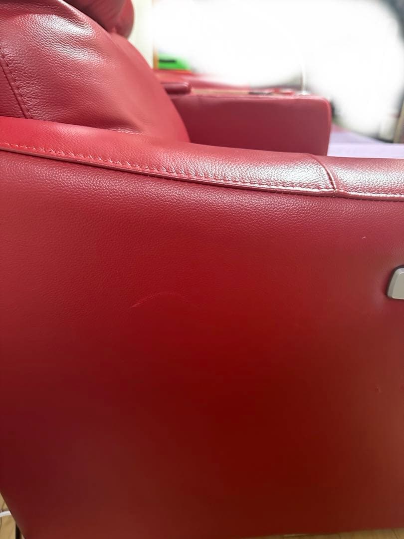 電動リクライニングソファ 2人掛け USBポート付き テーブル付き