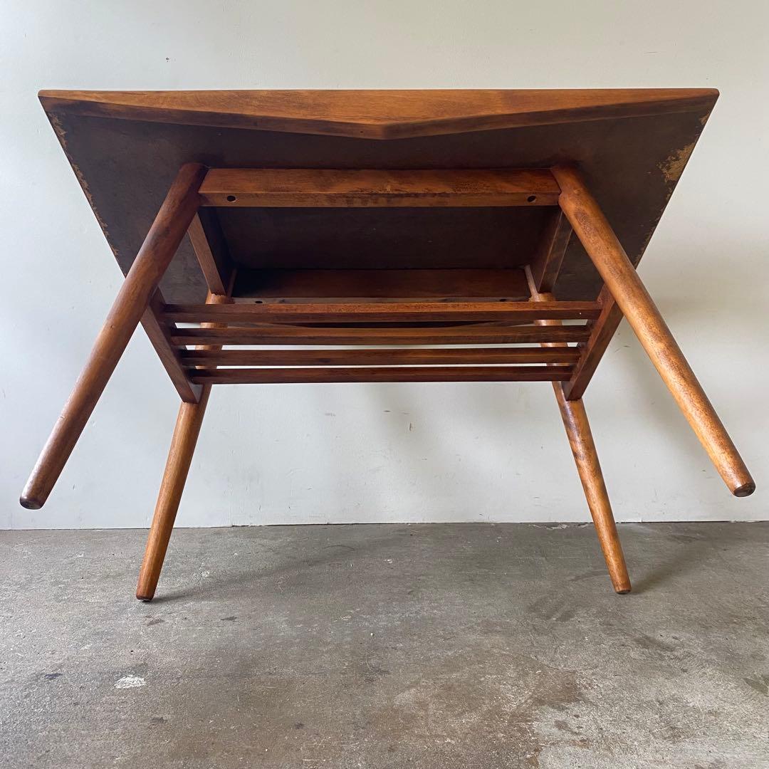 ソファテーブル　ローテーブル　センターテーブル　飾り台　格子荷台付き　オイル仕上