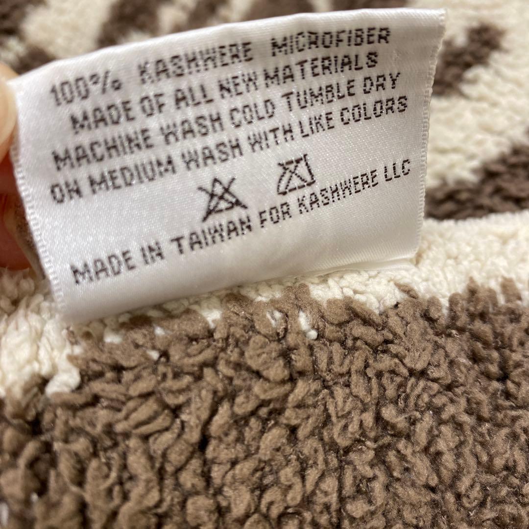 美品★ kashwere/ DAMASK柄　ブランケット大判