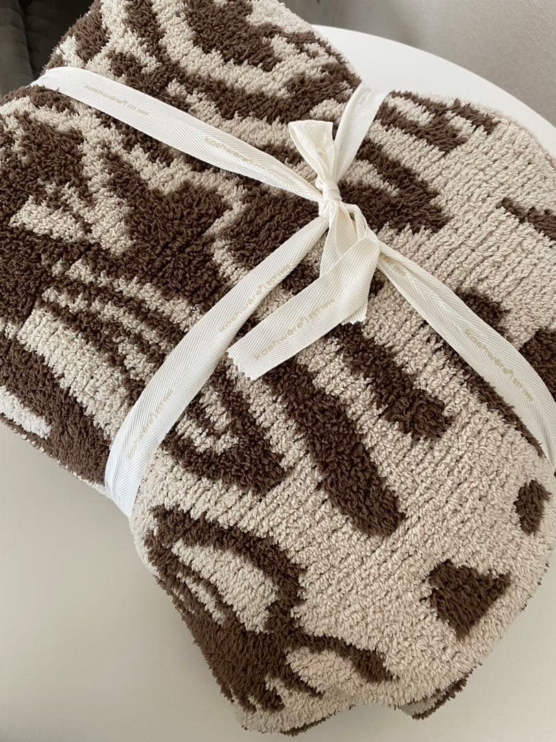 美品★ kashwere/ DAMASK柄　ブランケット大判