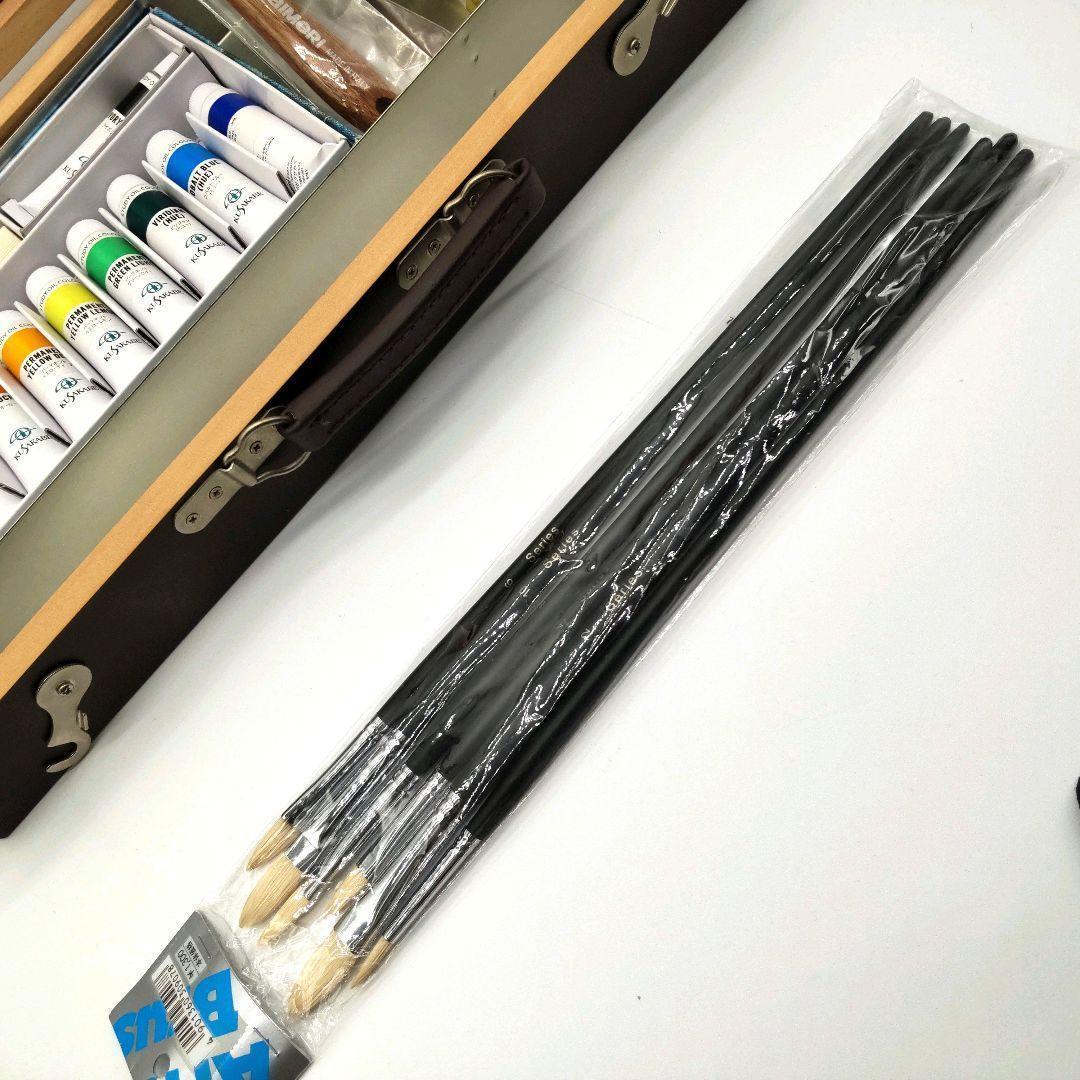 新品未使用品 クサカベ 油絵具セット 木製ケース付き