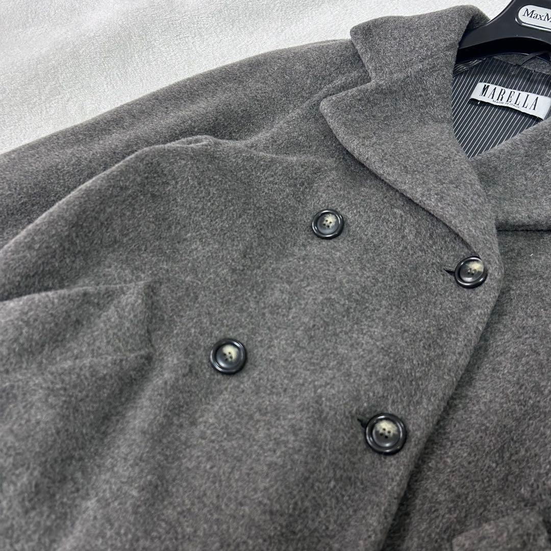 美品✨マックスマーラ　マレーラ　アルパカ　モヘア　ダブル　ふんわりシャギーコート