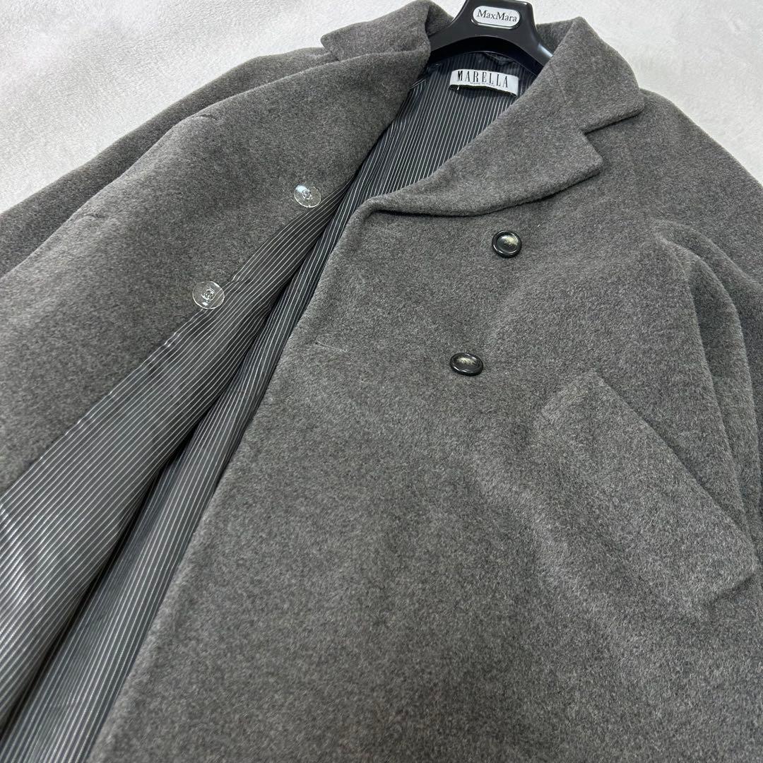 美品✨マックスマーラ　マレーラ　アルパカ　モヘア　ダブル　ふんわりシャギーコート