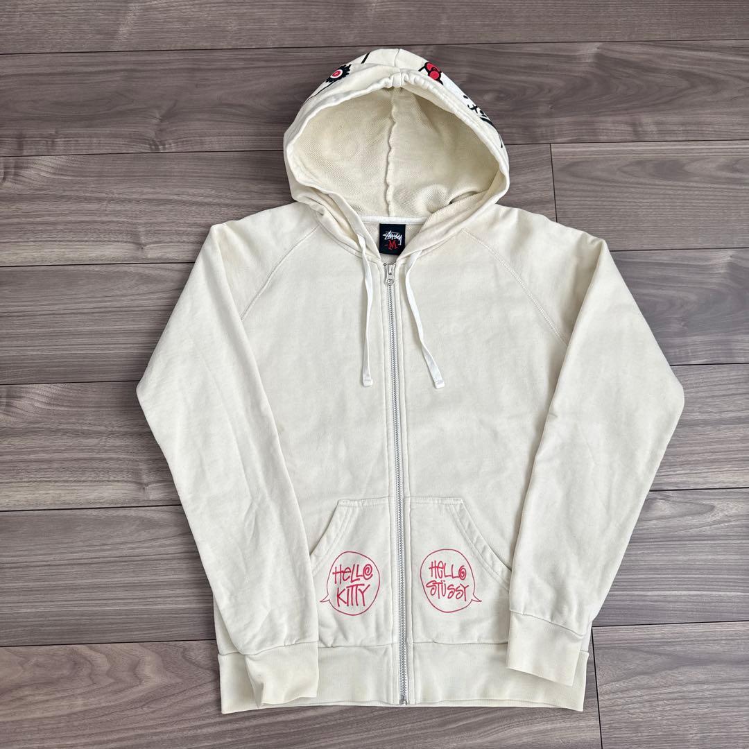 Hello Kitty x Stussy パーカー Mサイズ ホワイト