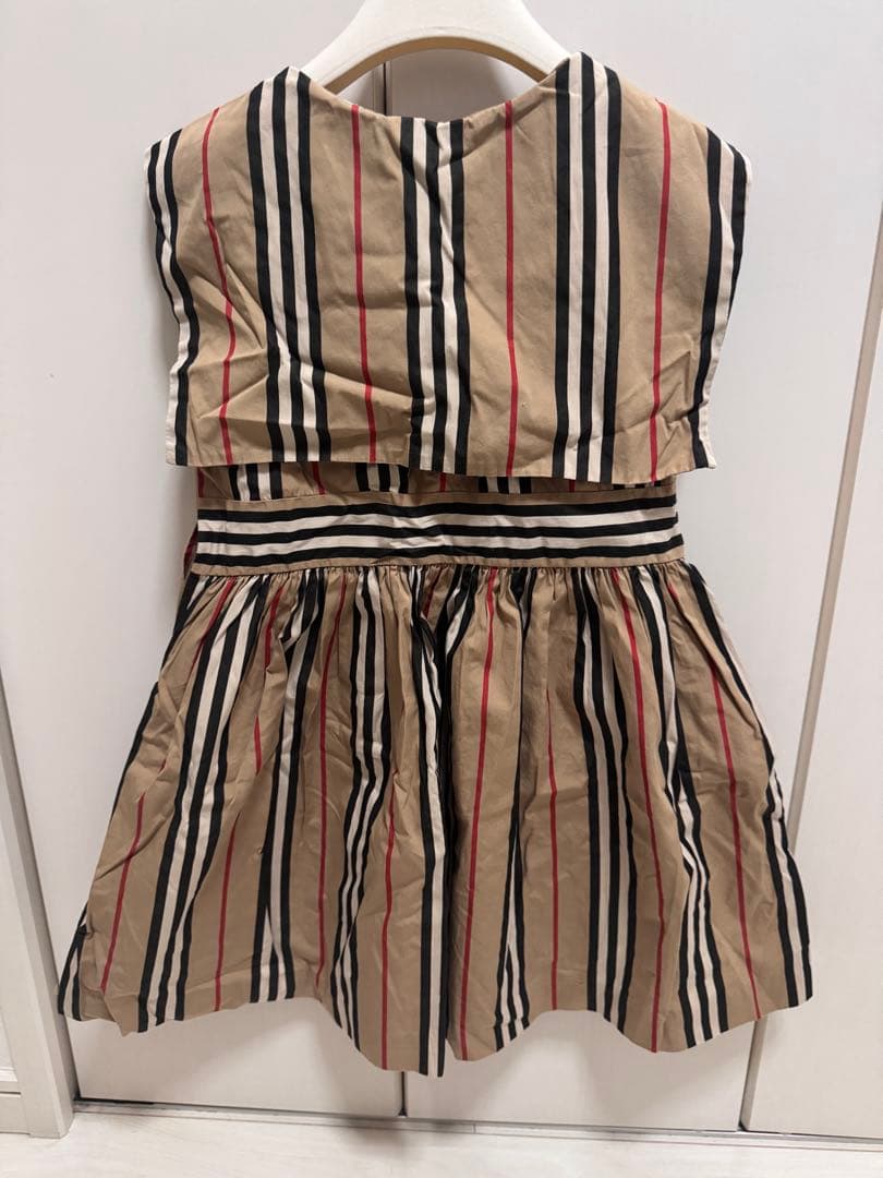 バーバリーBURBERRY ストライプ セーラー襟 ワンピース 6Y 116cm