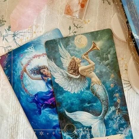 【正規品タロットカード】繊細な美麗イラスト✨マーメイドや海の精霊たちのタロット