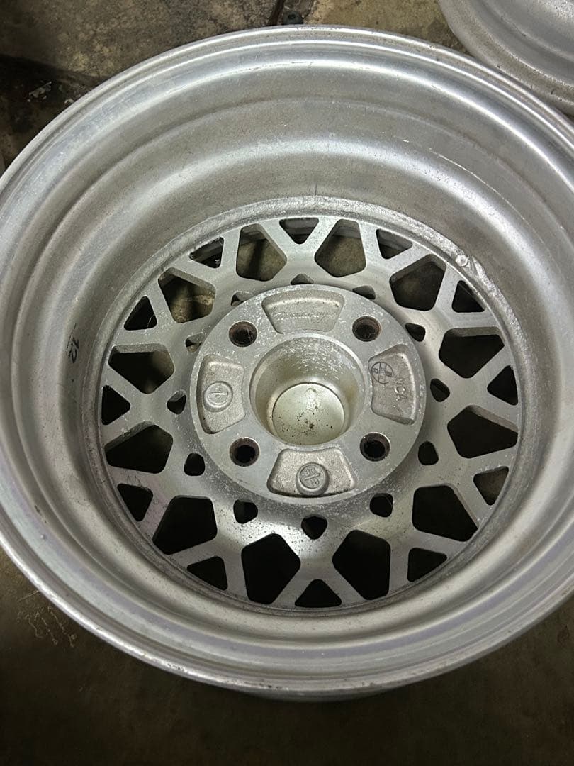 メッシュデザインホイール 13インチ ゴールド シルバー 希少 当時物