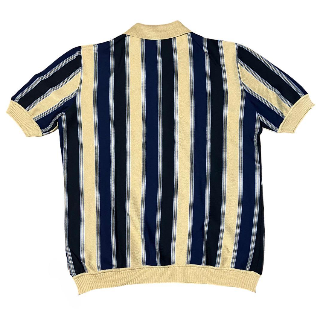 LANVIN PARIS 80s ストライプ ニットポロシャツ