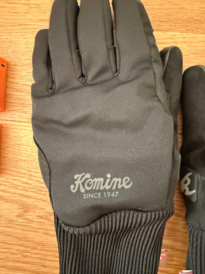 中古　Komine EK-220 電熱ヒートバイクグローブ L 黒