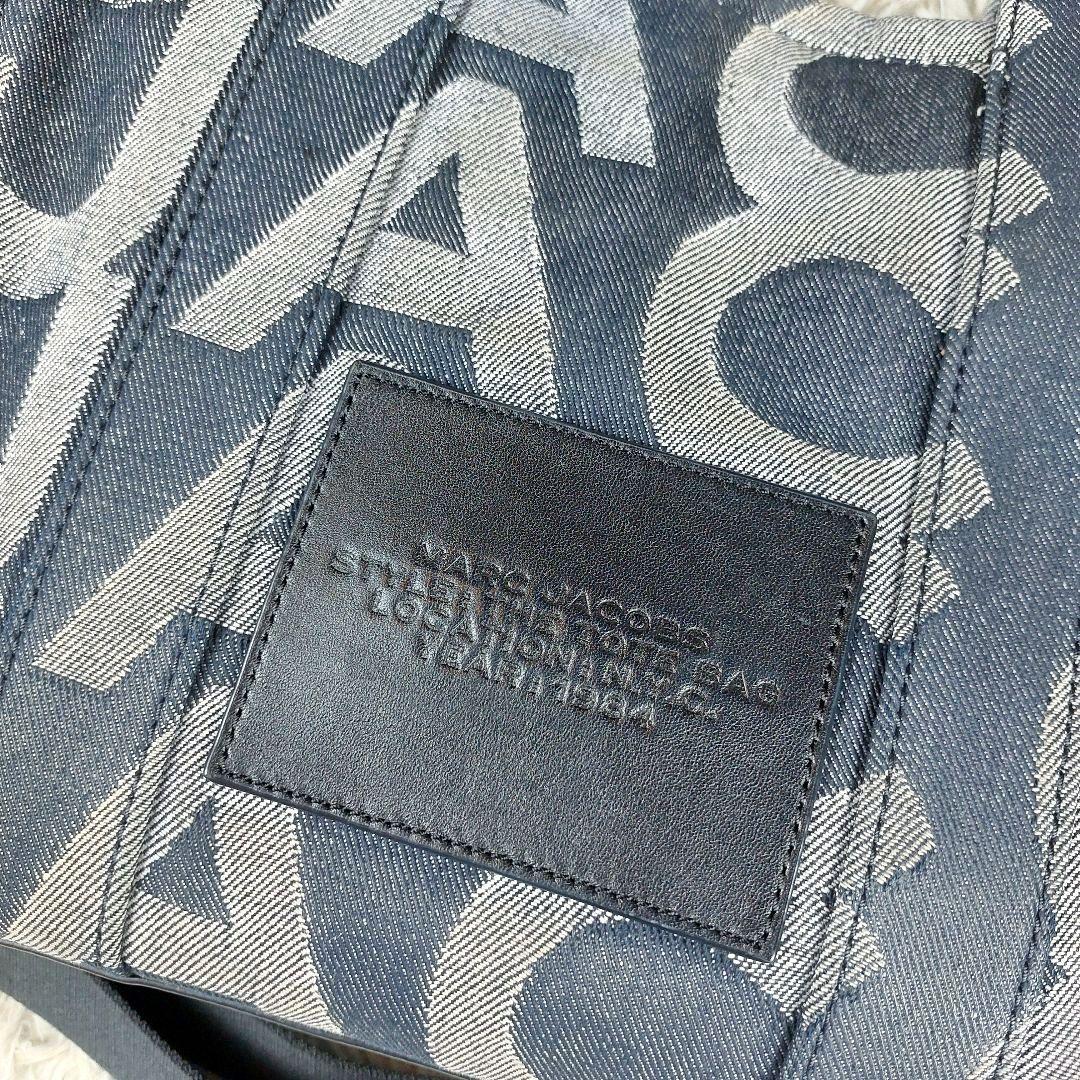 保存袋タグ付 マークジェイコブス モノグラムデニムトート2wayショルダーバッグ