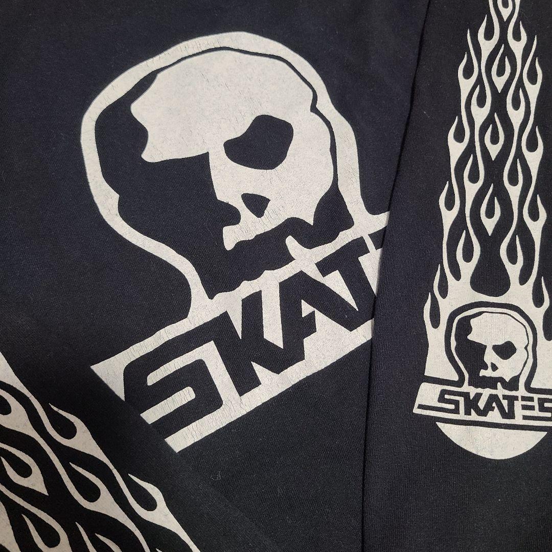 【レア‼️】SKULL SKATES×スカルスケーツ×ファイヤーパターン×ロンT