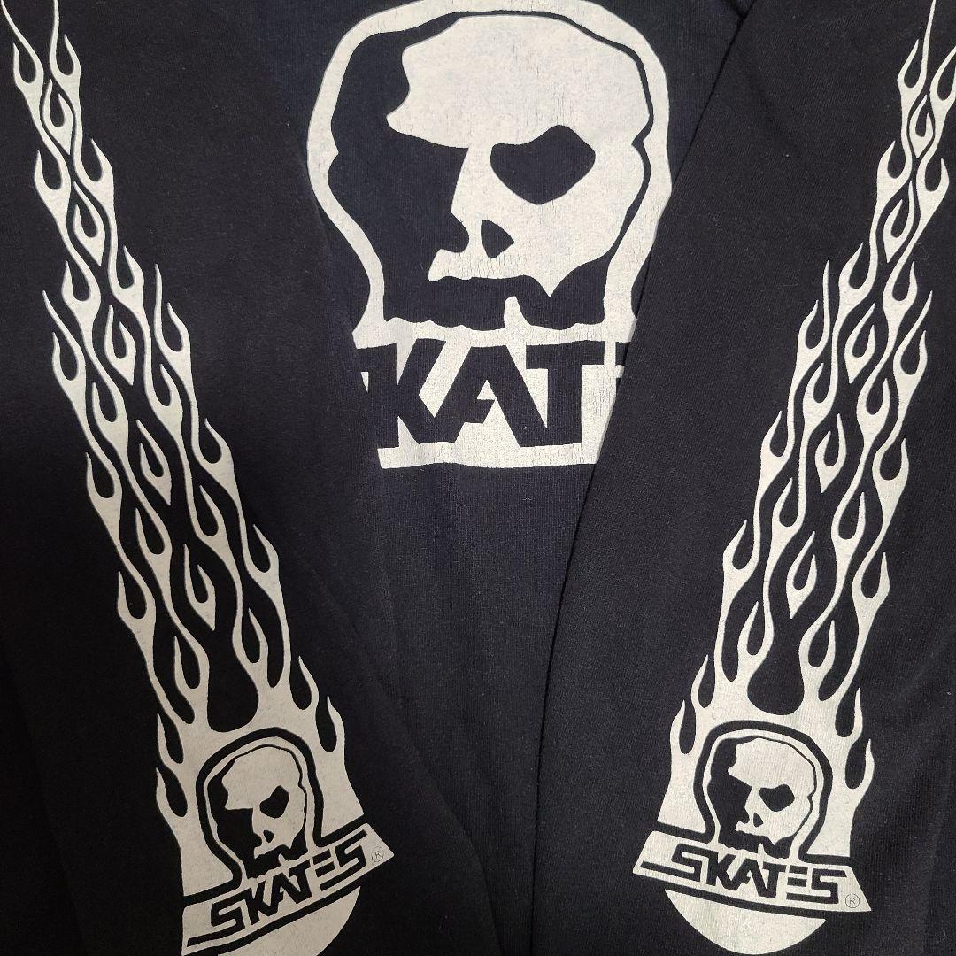【レア‼️】SKULL SKATES×スカルスケーツ×ファイヤーパターン×ロンT