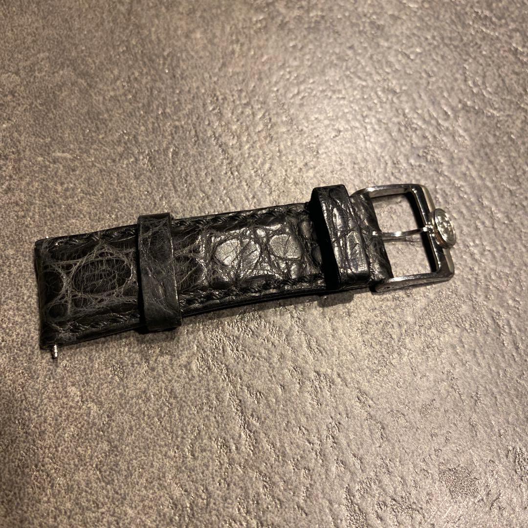 オリエントスター革ベルト　クロコ　20mm幅　尾錠、バネ棒付き