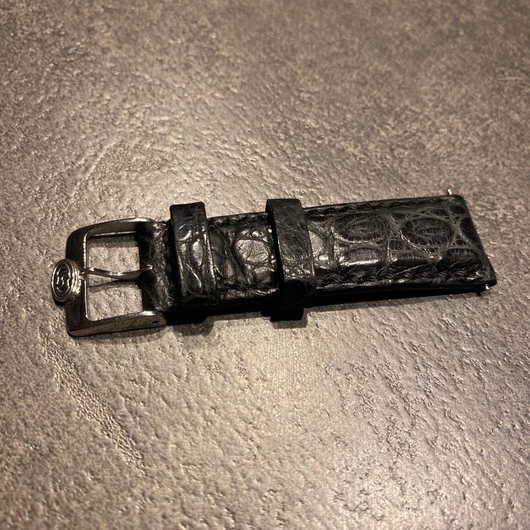 オリエントスター革ベルト　クロコ　20mm幅　尾錠、バネ棒付き