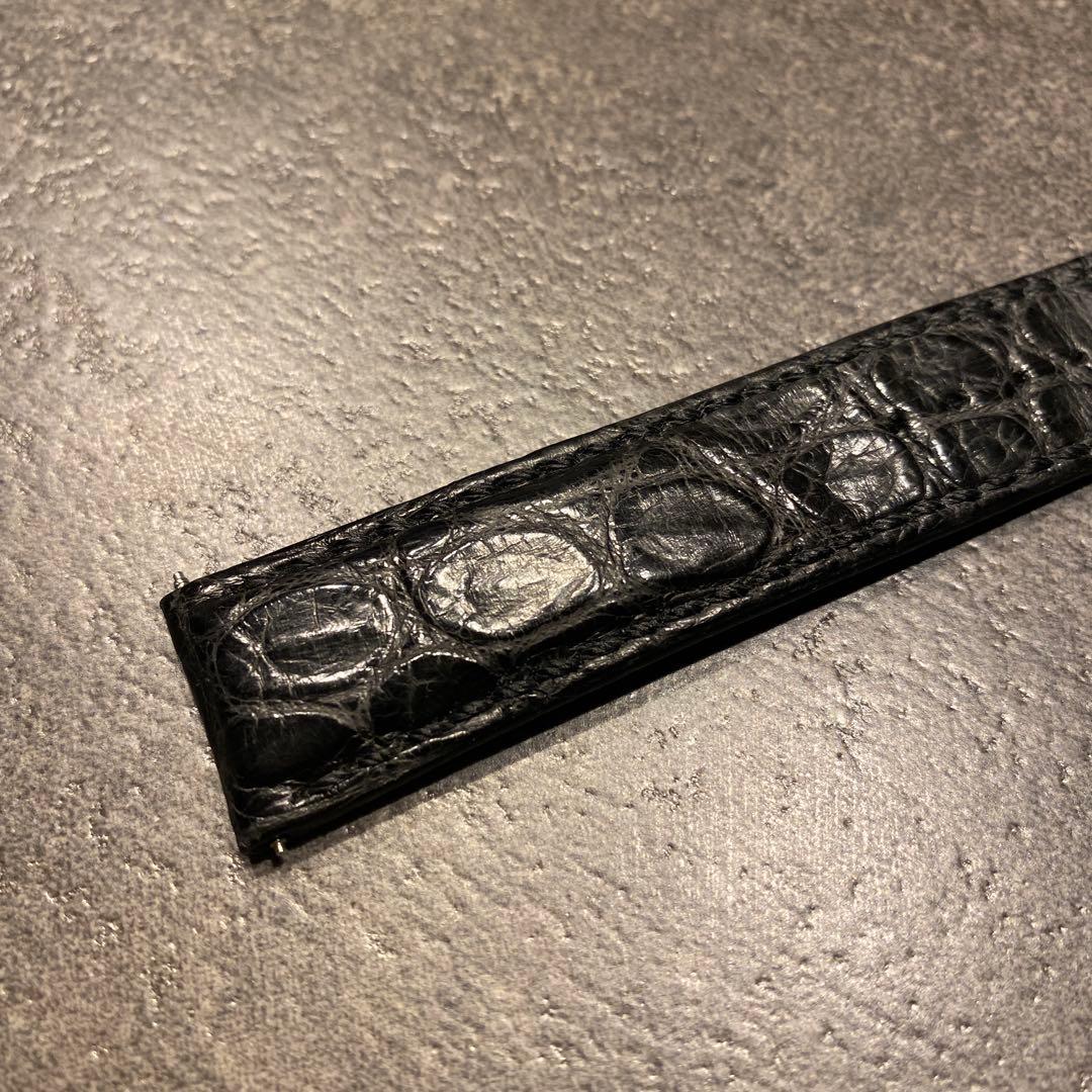 オリエントスター革ベルト　クロコ　20mm幅　尾錠、バネ棒付き