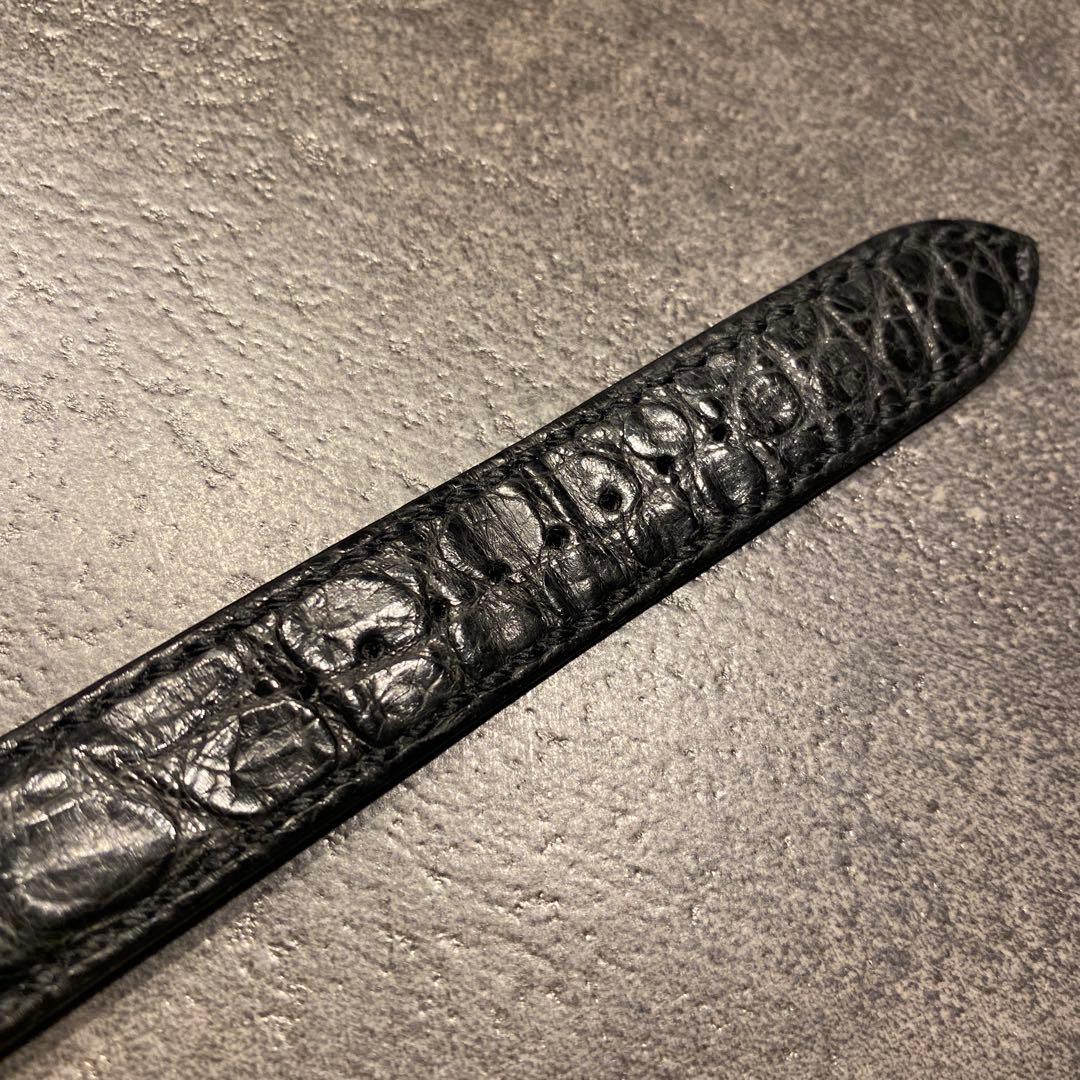 オリエントスター革ベルト　クロコ　20mm幅　尾錠、バネ棒付き