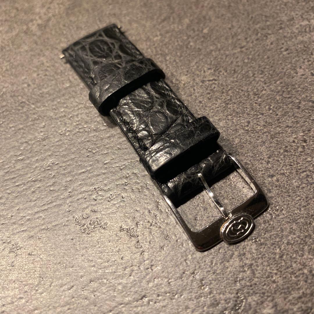 オリエントスター革ベルト　クロコ　20mm幅　尾錠、バネ棒付き